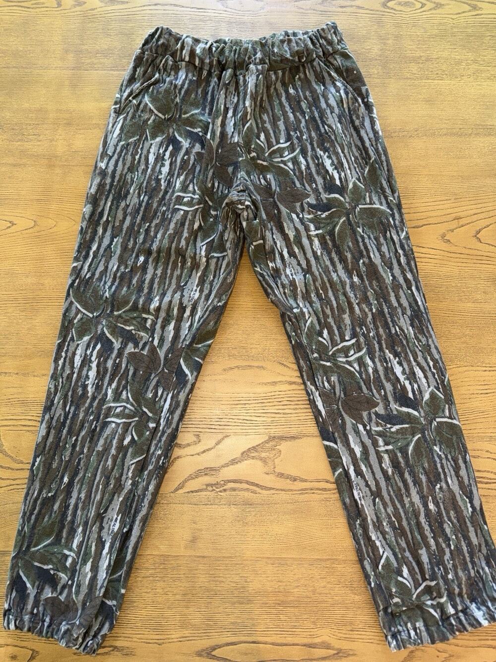 Vintage Realtree Tree Bark Camo Hunting Pants 32x31 USA Made BJs Elastic Waist